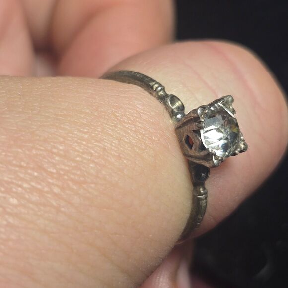 Vintage sterling silver ring sz 9 - Picture 5 of 6